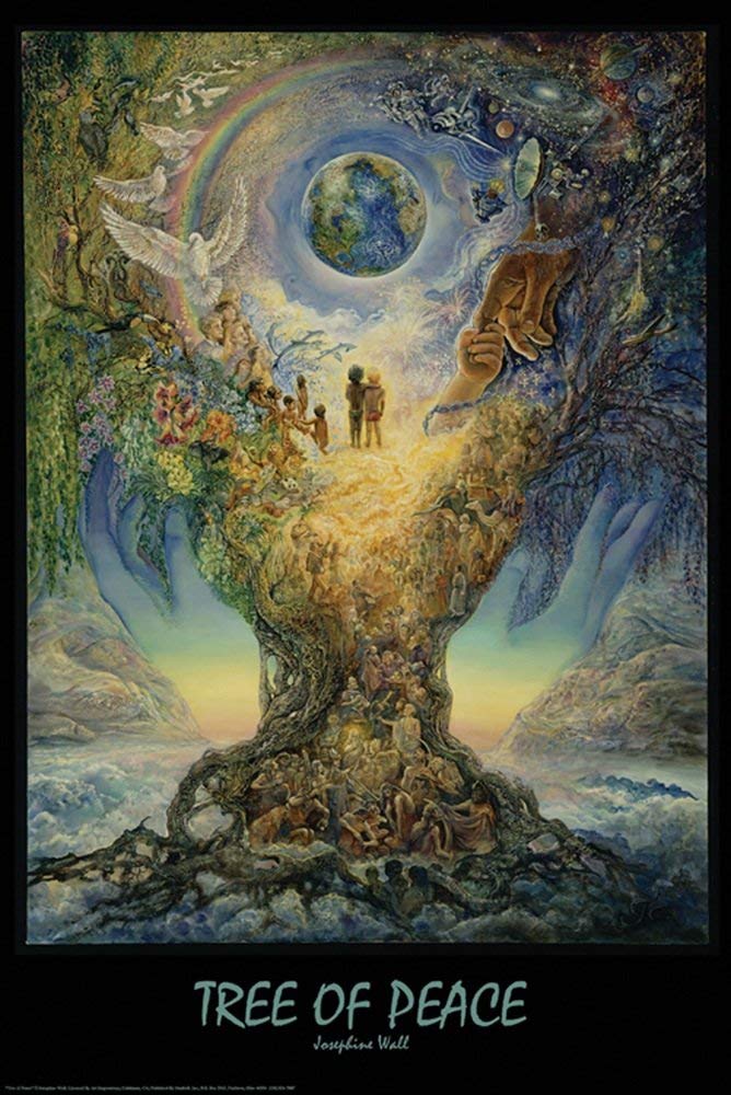 Amazon.co.jp: Josephine Wall ラミネート加工 平和の木 ポスター